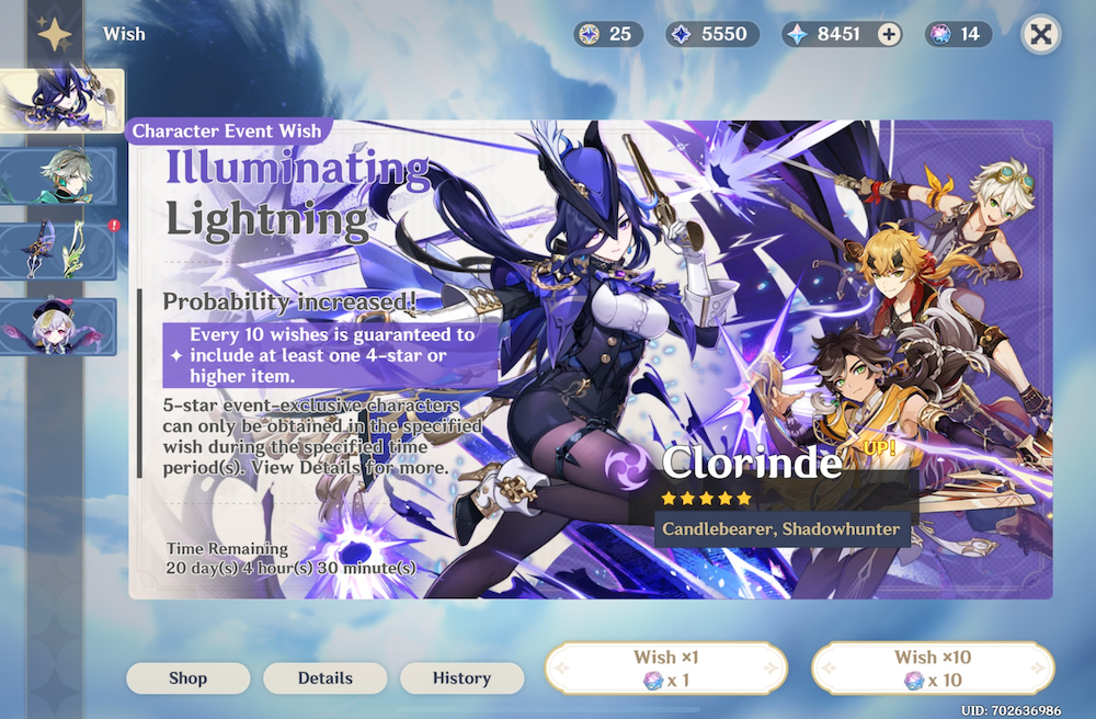 Genshin Impact’s gacha are described as Wishes